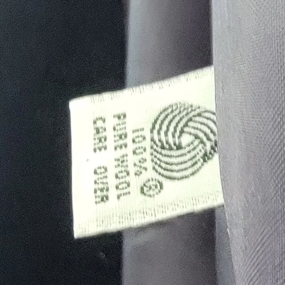 Vintage Women's Ashley Scott 100% Wool Navy Blue Coat - S - Picture 14 of 14